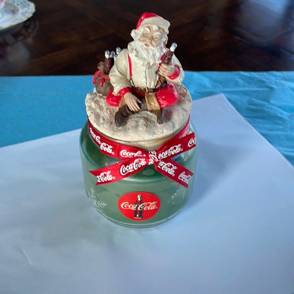 2003 Coca-Cola Santa Claus Christmas Decorative Holiday Candle VTG